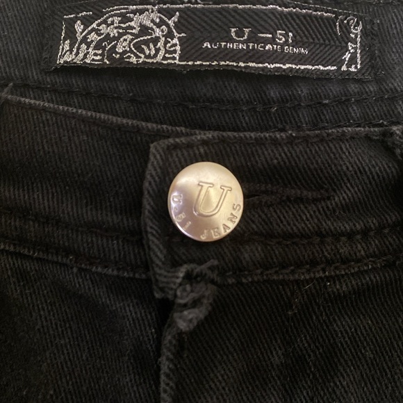Black jean shorts size 1/2 - Picture 3 of 3